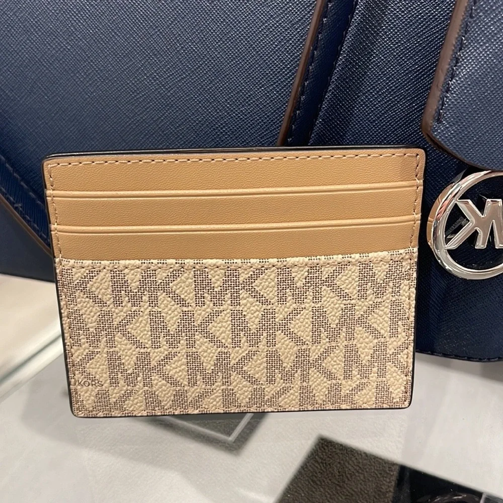 MICHAEL KORS MENS Cooper Graphic Logo Tall Card Case 36S3LCOD2B COLOR: Yellow